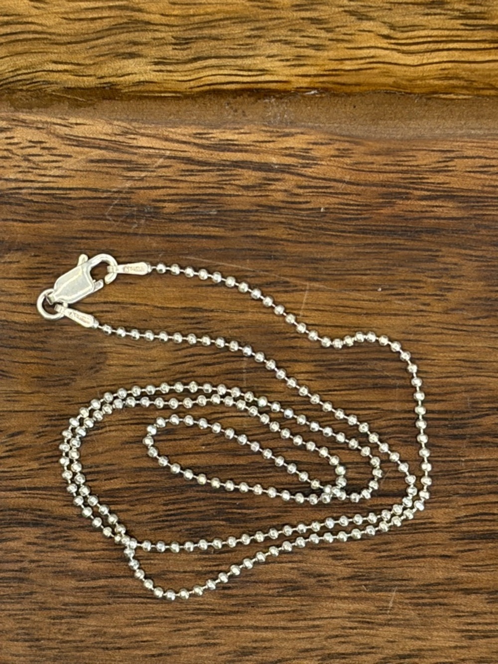 Sterling Silver 1.5mm Bead Chain 16" Necklace